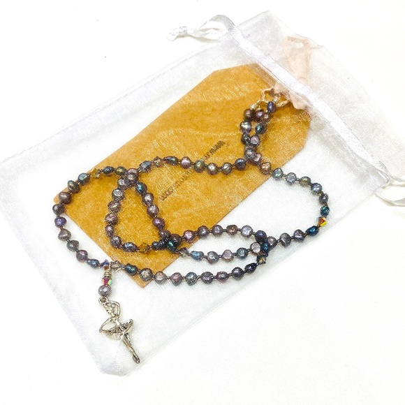 Handmade Ballerina and Grey Nutcracker Christmas Necklace - Picture 1 of 8